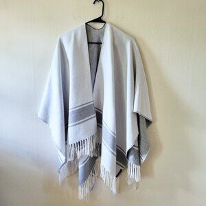 Reversible White/Gray Shawl Scarf from Banana Republic